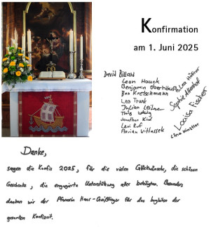 Konfirmanden Dank